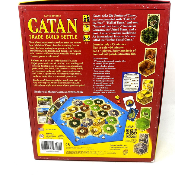 Klaus Teuber's Catan CT 3071 Trade Build Settle Board Game 5th Ed. New Open Box - Picture 6 of 12